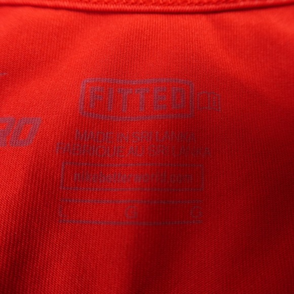 Nike Shirt Mens L Red Fitted Pro Combat Hypercool Dri FIT Center Swoosh Workout - Picture 7 of 13